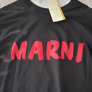 Black and Red MARNI logo shirt XL